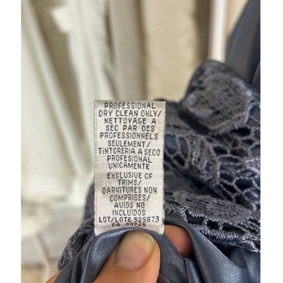 J S Collections Womens Size 8 Periwinkle Blue Lace Overlay Sheath Dress #0381 - Picture 11 of 15